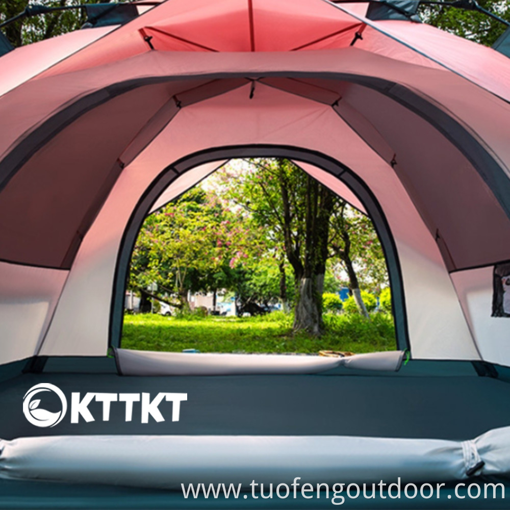 4kg Pink Outdoor Camping Automatic Tent3 Jpg